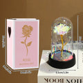 Eternal Rose Flowers Artificial Foil Flower in Glass Glow Immortal Flower LED Roses Lamp Flores Eternas Valentine'S Day Gift