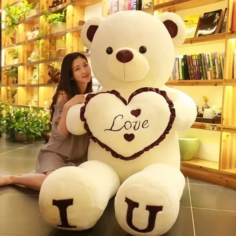 Teddy Bear 80/100Cm Size Plush Toy Big Giant Pink Soft Stuffed Animals Pillow Dolls Grilfriend Girl Wife Birthday Valentines Day