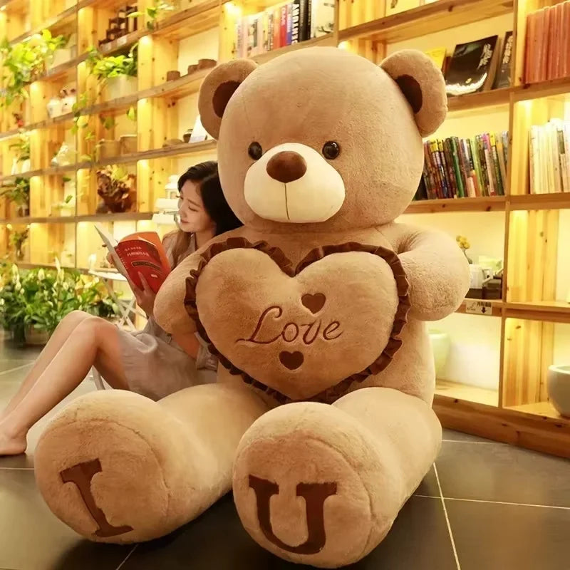 Teddy Bear 80/100Cm Size Plush Toy Big Giant Pink Soft Stuffed Animals Pillow Dolls Grilfriend Girl Wife Birthday Valentines Day